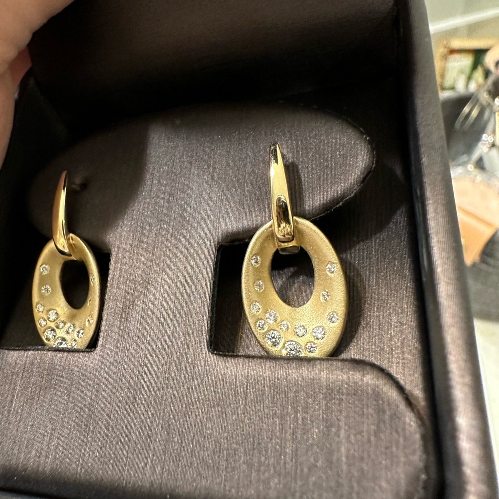 14k 1.03ctw Elegant Gold Drop Earrings with Diamond Accents Custom made earrings